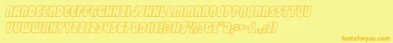 Шрифт shogunateoutital – оранжевые шрифты на жёлтом фоне