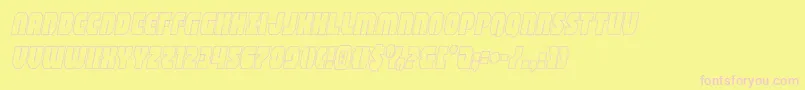 shogunateoutital Font – Pink Fonts on Yellow Background