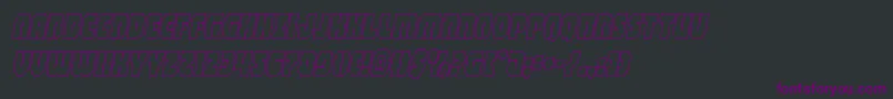 shogunateoutital-fontti – violetit fontit mustalla taustalla