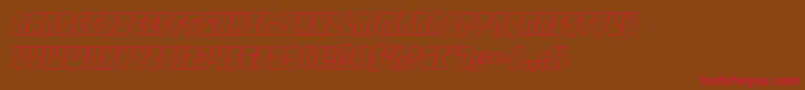 shogunateoutital Font – Red Fonts on Brown Background