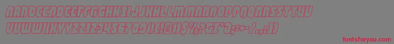 shogunateoutital Font – Red Fonts on Gray Background