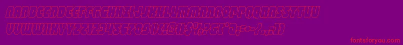 shogunateoutital Font – Red Fonts on Purple Background