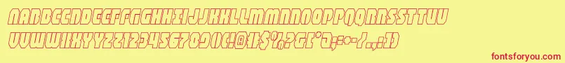 shogunateoutital Font – Red Fonts on Yellow Background