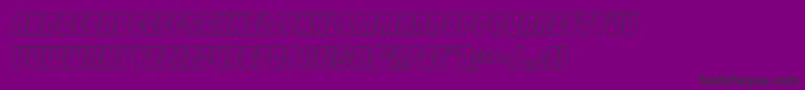 shogunateoutital Font – Black Fonts on Purple Background