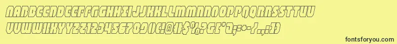 shogunateoutital Font – Black Fonts on Yellow Background