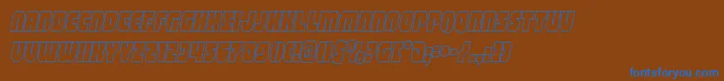shogunateoutital Font – Blue Fonts on Brown Background