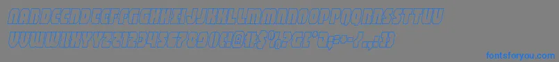 shogunateoutital Font – Blue Fonts on Gray Background