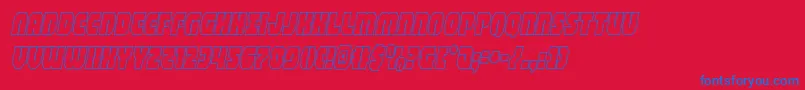 shogunateoutital Font – Blue Fonts on Red Background