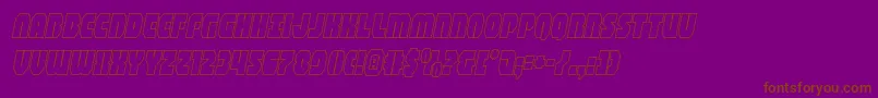 shogunateoutital Font – Brown Fonts on Purple Background