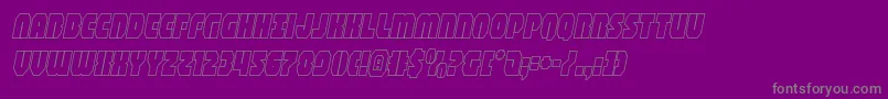 shogunateoutital Font – Gray Fonts on Purple Background