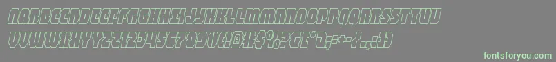 shogunateoutital Font – Green Fonts on Gray Background
