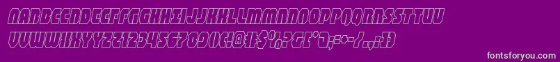 shogunateoutital Font – Green Fonts on Purple Background