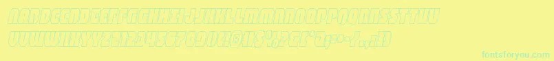 shogunateoutital Font – Green Fonts on Yellow Background
