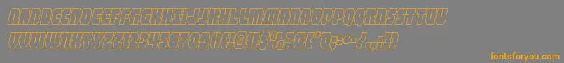 shogunateoutital Font – Orange Fonts on Gray Background
