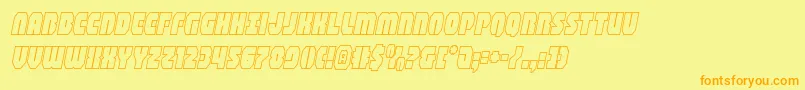 shogunateoutital Font – Orange Fonts on Yellow Background