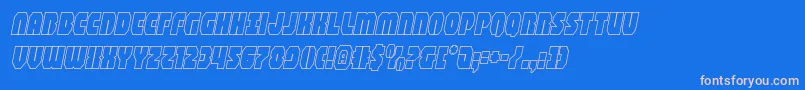shogunateoutital Font – Pink Fonts on Blue Background