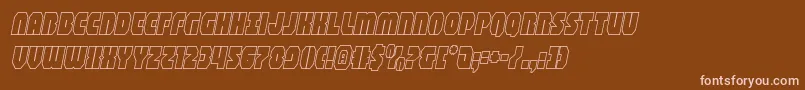 shogunateoutital Font – Pink Fonts on Brown Background