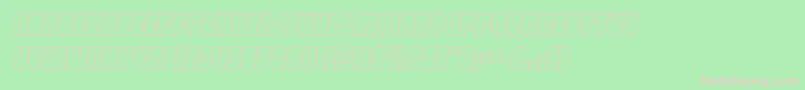 shogunateoutital Font – Pink Fonts on Green Background