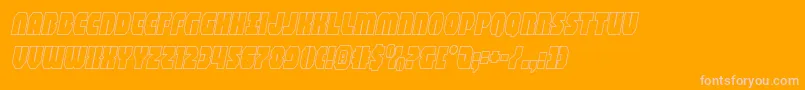 shogunateoutital Font – Pink Fonts on Orange Background