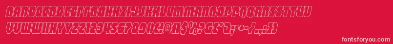 shogunateoutital Font – Pink Fonts on Red Background