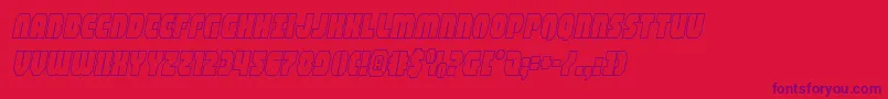 shogunateoutital Font – Purple Fonts on Red Background