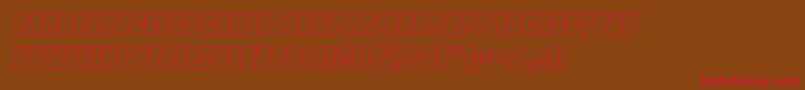 shogunateoutital Font – Red Fonts on Brown Background