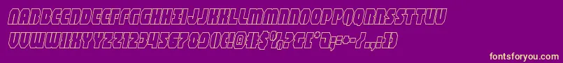 shogunateoutital Font – Yellow Fonts on Purple Background