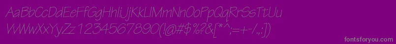 TektonproLightobl Font – Gray Fonts on Purple Background