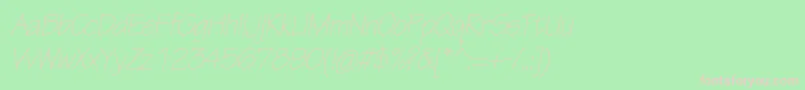 TektonproLightobl Font – Pink Fonts on Green Background