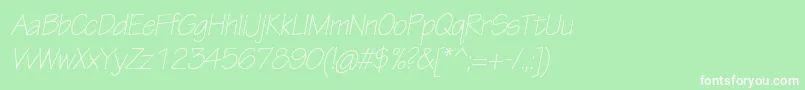 TektonproLightobl Font – White Fonts on Green Background