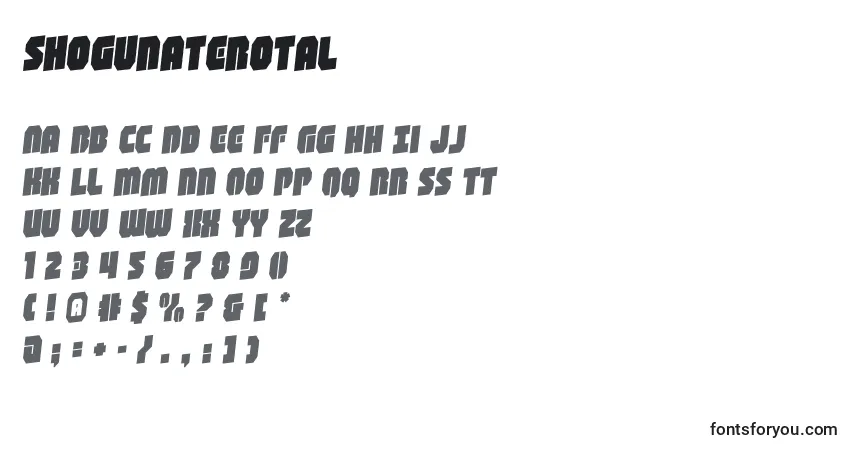 Fuente Shogunaterotal - alfabeto, números, caracteres especiales