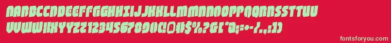 shogunaterotal Font – Green Fonts on Red Background