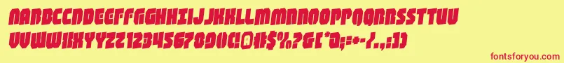 shogunaterotal Font – Red Fonts on Yellow Background