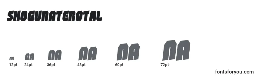 Shogunaterotal Font Sizes