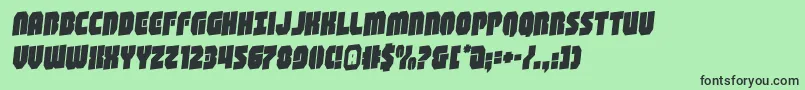 shogunaterotal Font – Black Fonts on Green Background