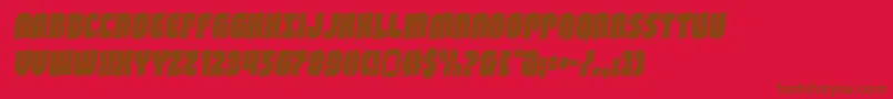 shogunaterotal Font – Brown Fonts on Red Background