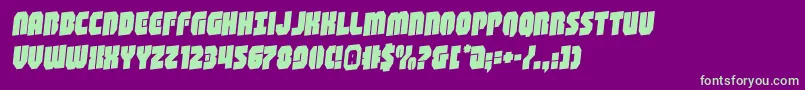shogunaterotal Font – Green Fonts on Purple Background