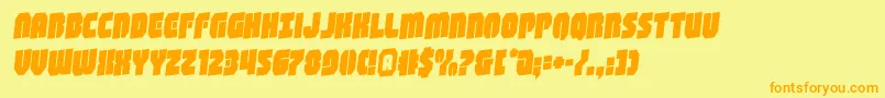 shogunaterotal Font – Orange Fonts on Yellow Background