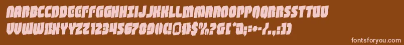 フォントshogunaterotal – 茶色の背景にピンクのフォント