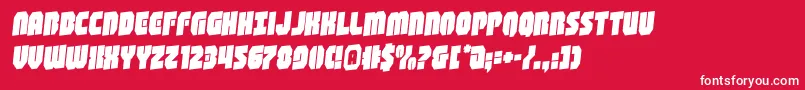 フォントshogunaterotal – 赤い背景に白い文字