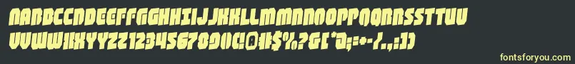 shogunaterotal Font – Yellow Fonts on Black Background