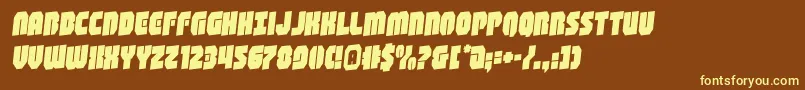 Шрифт shogunaterotal – жёлтые шрифты на коричневом фоне