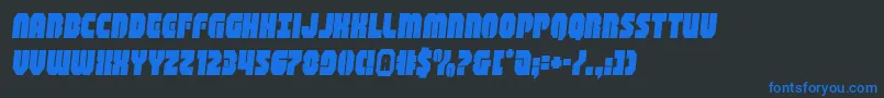 shogunatesemital-Schriftart – Blaue Schriften auf schwarzem Hintergrund