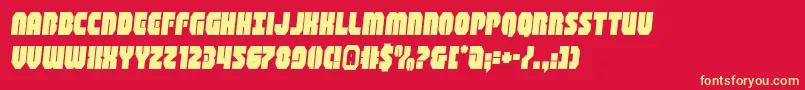 shogunatesemital Font – Yellow Fonts on Red Background