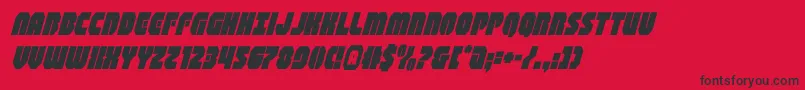 フォントshogunatesuperital – 赤い背景に黒い文字