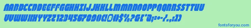 shogunatesuperital Font – Blue Fonts on Green Background