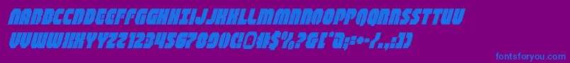 shogunatesuperital Font – Blue Fonts on Purple Background