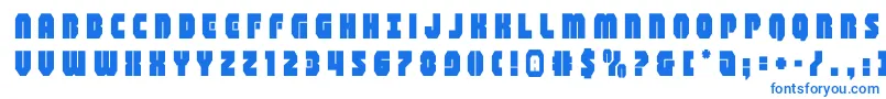 フォントshogunatetitle – 白い背景に青い文字