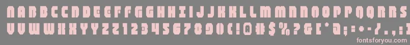 shogunatetitle-fontti – vaaleanpunaiset fontit harmaalla taustalla