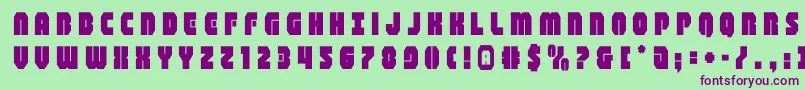 shogunatetitle-Schriftart – Violette Schriften auf grünem Hintergrund